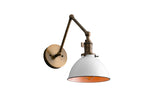 Load image into Gallery viewer, Conique Metal Vintage Industrial Swing Arm Wall Lamp - Adjustable Dome Shade for Study
