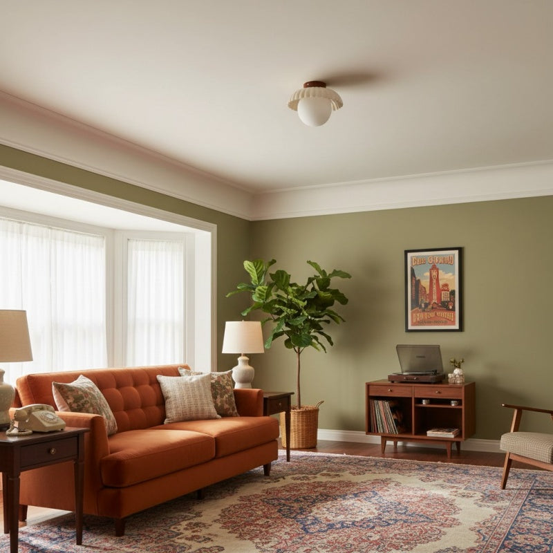 Orbion Sculpturale Ring Plafondlamp – Retro Futuristisch Ontwerp Decoratieve Plafondlamp U28