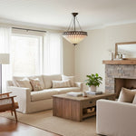 Charger l’image dans la visionneuse de la galerie, Suspension réglable TF Fargo avec abat-jour inversé inspiré du vitrail pour îlot et salle à manger