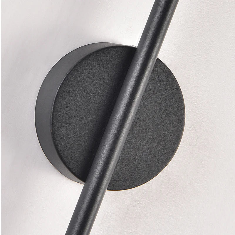 Lámpara de Pared Moderna de Aluminio Negro