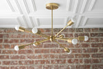 Load image into Gallery viewer, Mobilux Line Modern Chandelier - Mid Century Ceiling Light Fixture
