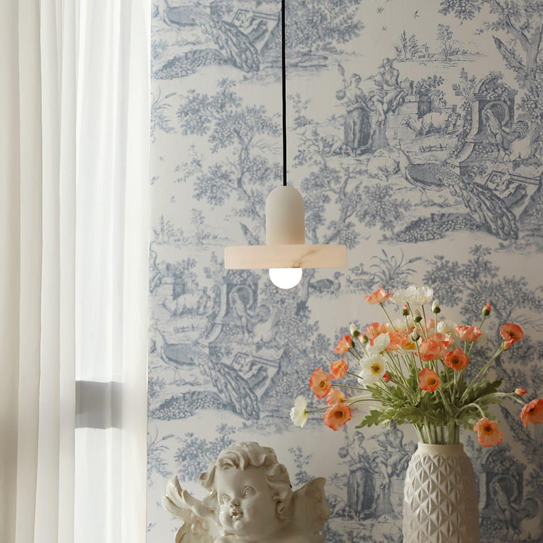 Carrara Alabaster Pendelleuchte