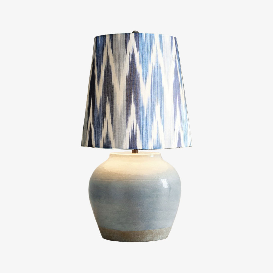 Ceruna moderne keramische bedlamp met linnen stoffen kap – elegante verlichting voor slaapkamer en woonkamer