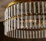 Load image into Gallery viewer, Lumora Crystal Flush Mount – Elegant Brass Ceiling Light
