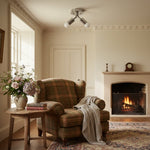 Load image into Gallery viewer, Mobilux Line Modern Brass Flush Mount - Minimalist Gold Ceiling Light for Bedroom
