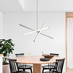 Load image into Gallery viewer, Voro Minimalist Chrome Light Rods - LED Semi-Flush Mount Ceiling Light
