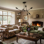 Load image into Gallery viewer, Mobilux Line Mobilux Line Modern Geometric Chandelier - Brass Ceiling Light Fixture
