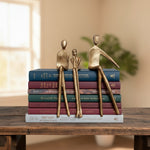 Load image into Gallery viewer, Floxo Lazy Dog and Abstract Nordic Human Figurine Minimalist Sculpture for Modern Shelves and Desks
