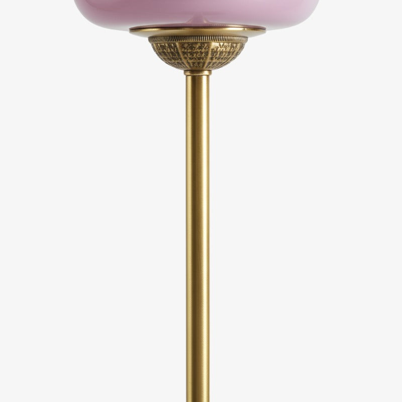 Eloise Strukturierte Glas-Kürbis-inspirierte Stehlampe - Organische Kunstfertigkeit und Retro-Stil für Wohnzimmer