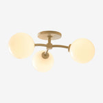 Load image into Gallery viewer, Arden Glass Contemporary 3 Light Ceiling Fixture - Sculptural Multi-Light Fixture for Living Spaces