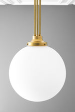 Load image into Gallery viewer, Glorica Glass Frosted Globe Pendant Light - Art Deco Hanging Light for Home
