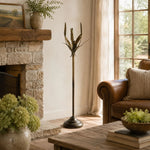 Afbeelding laden in galerijweergave, Vintage Brass Wheat Floor Candle Holder