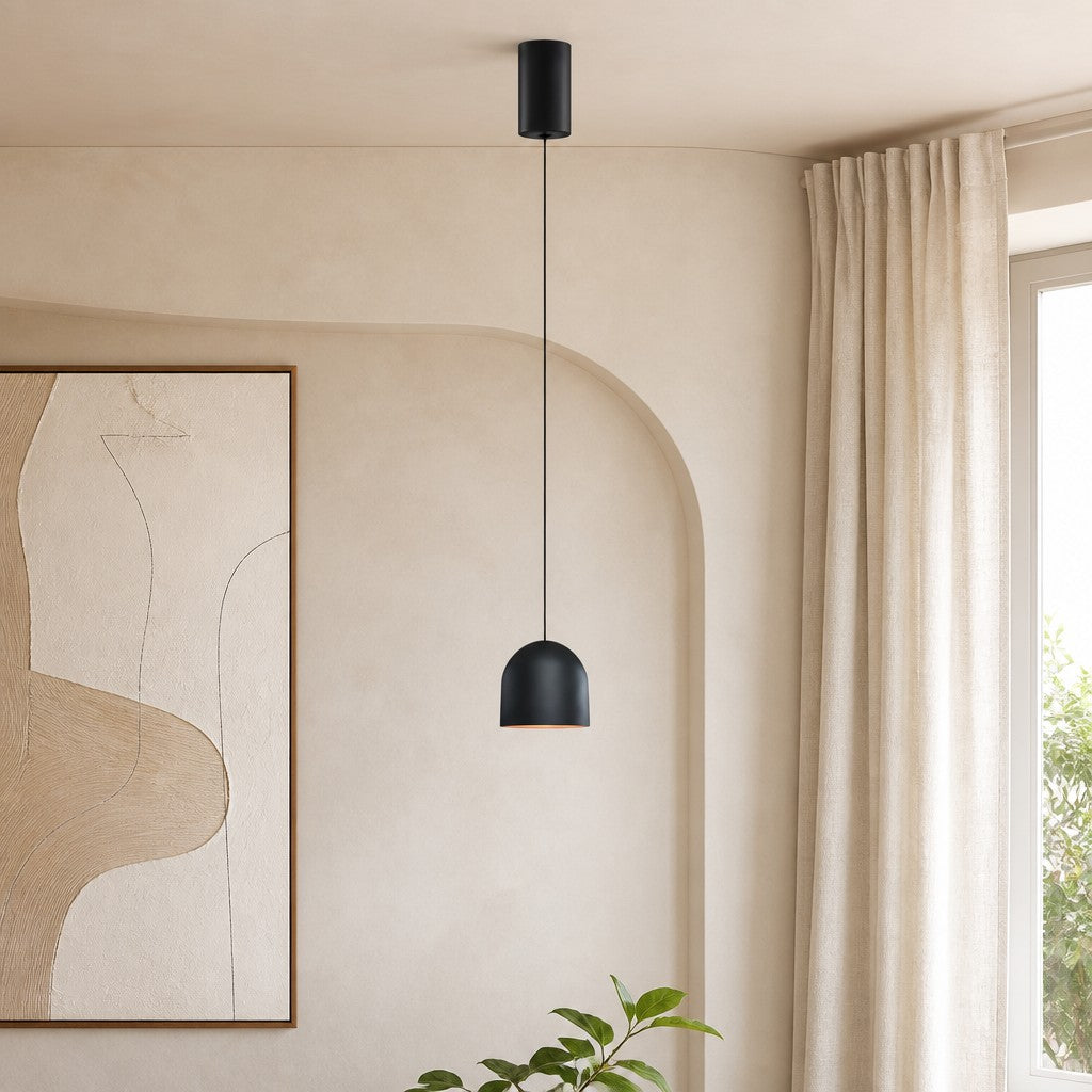 Veridia Minimalist Liftable Slim Pendant Light - Aluminum Acrylic Hanging Lamp for Bedside and Desk