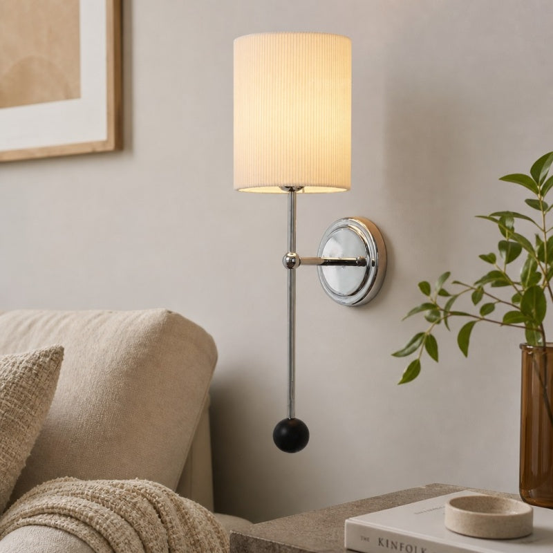 Cumoris Pleated Wall Lamp – French Inspired Bedside and Living Room Accent Light