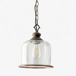 Cargar imagen en el visor de la Galería, Vintage Glass Metal Pendant Light