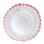 Cargar imagen en el visor de la Galería, pink rimmed ruffled glass shade detail