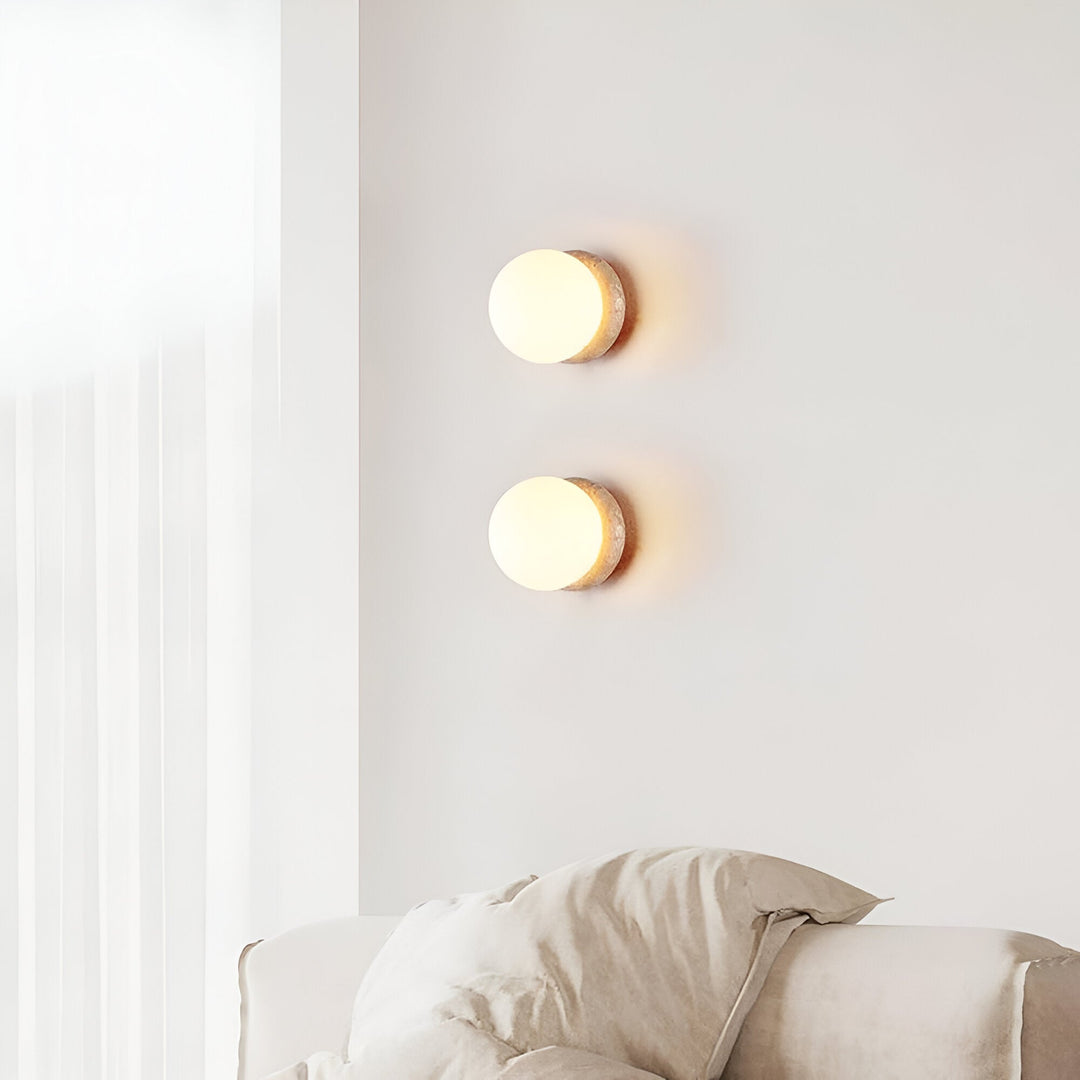 Luz de Pared Exterior de Travertino Asteroide