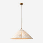 Load image into Gallery viewer, Nordlys Linen Fabric Oversized Scalloped Pendant Light for Living Room &amp; Dining Area
