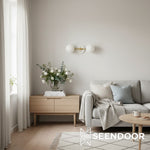 Load image into Gallery viewer, Glorica Glass Curved Arm Modern Wall Lamp for Bathroom &amp; Hallways
