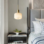 Load image into Gallery viewer, Velia Acorn Alabaster Minimalist Pendant Light