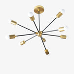 Load image into Gallery viewer, Mobilux Line Mid Century Sputnik Chandelier - Modern Brass Ceiling Light

