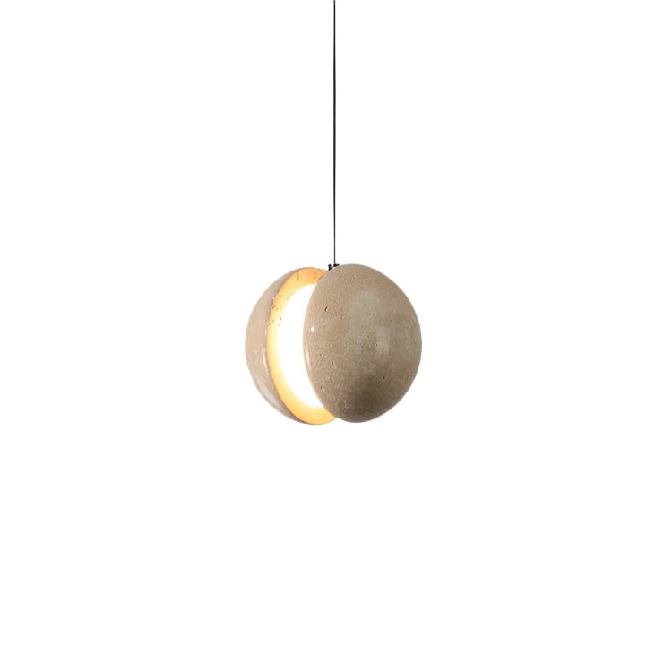 Candelabro lunar de travertino