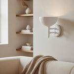 Cargar imagen en el visor de la galería, Lámpara de Pared Decorativa Plara – Lámpara de Pared de Metal Cubierta de Yeso Estilo Moderno y Limpio para Tocador de Baño y Paredes de Acento