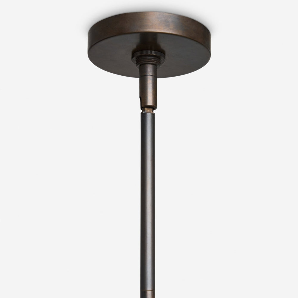 Lampadario Contemporaneo Shella a Cinque Sfere – Lampada a Sospensione in Legno, Metallo e Vetro per Camera da Letto o Sala da Pranzo