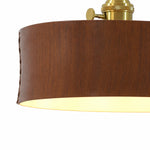 Load image into Gallery viewer, Close view of the vintage brown leather shade grain and stitched edge