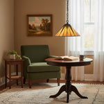 Afbeelding laden in galerijweergave, TF Dark Star Tiffany-hanger – glas-in-lood geometrisch ontwerp plafondlamp voor woonkamers