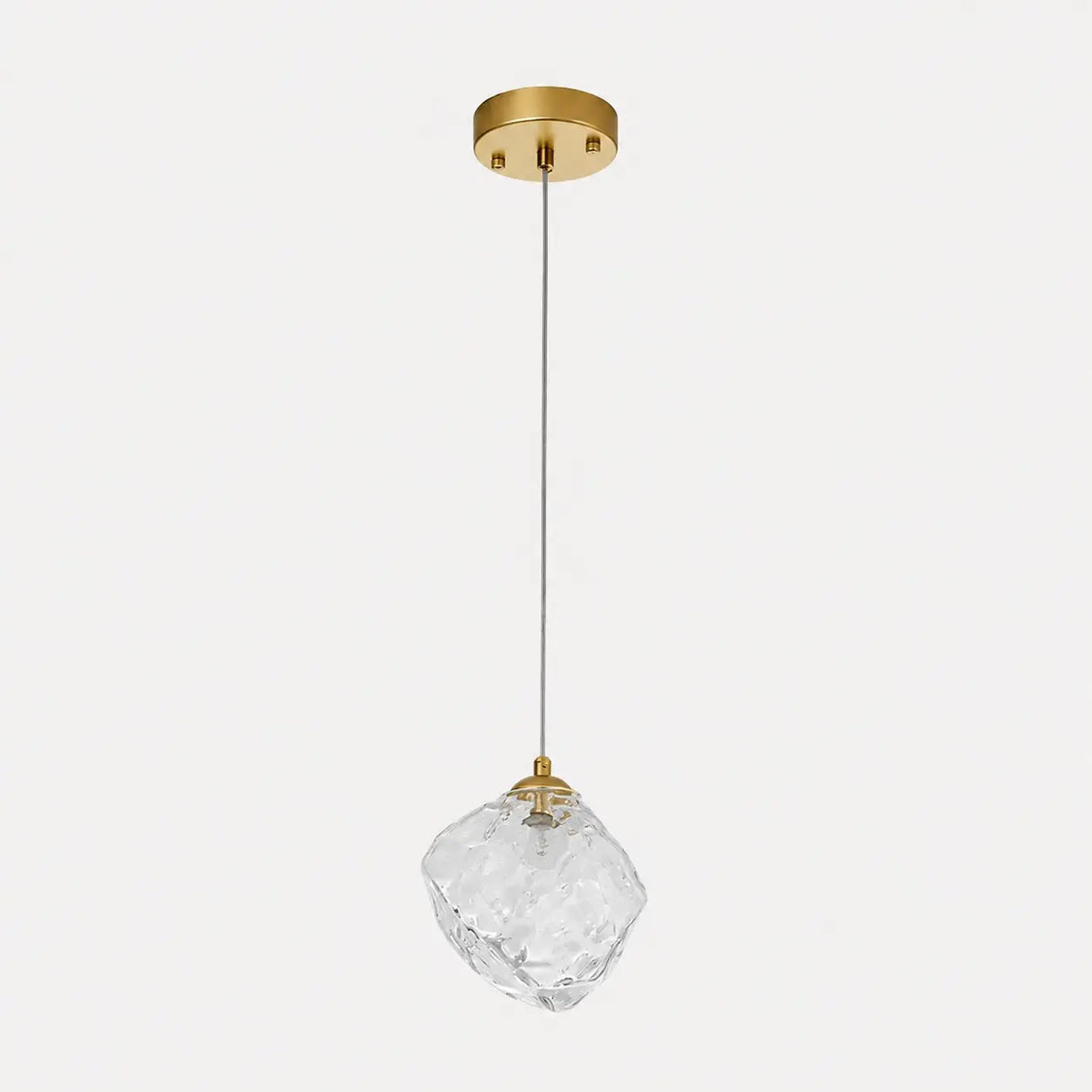 Transparent glass pendant lamp