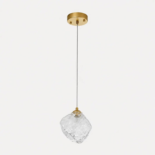 Transparent glass pendant lamp