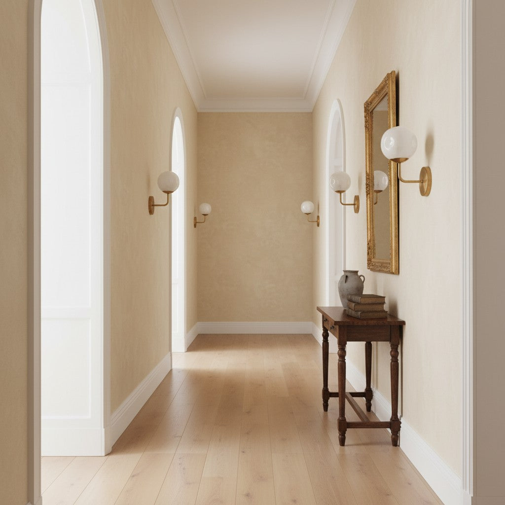 Modo Skulpturierte Glas-Wandlampe – Moderne Lampe mit diffusem Licht für Eingangsbereiche