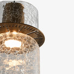 Cargar imagen en el visor de la Galería, Close view of crackle glass texture and metal holder