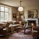 Load image into Gallery viewer, Glorica Glass Frosted Globe Pendant Light - Art Deco Hanging Light for Home
