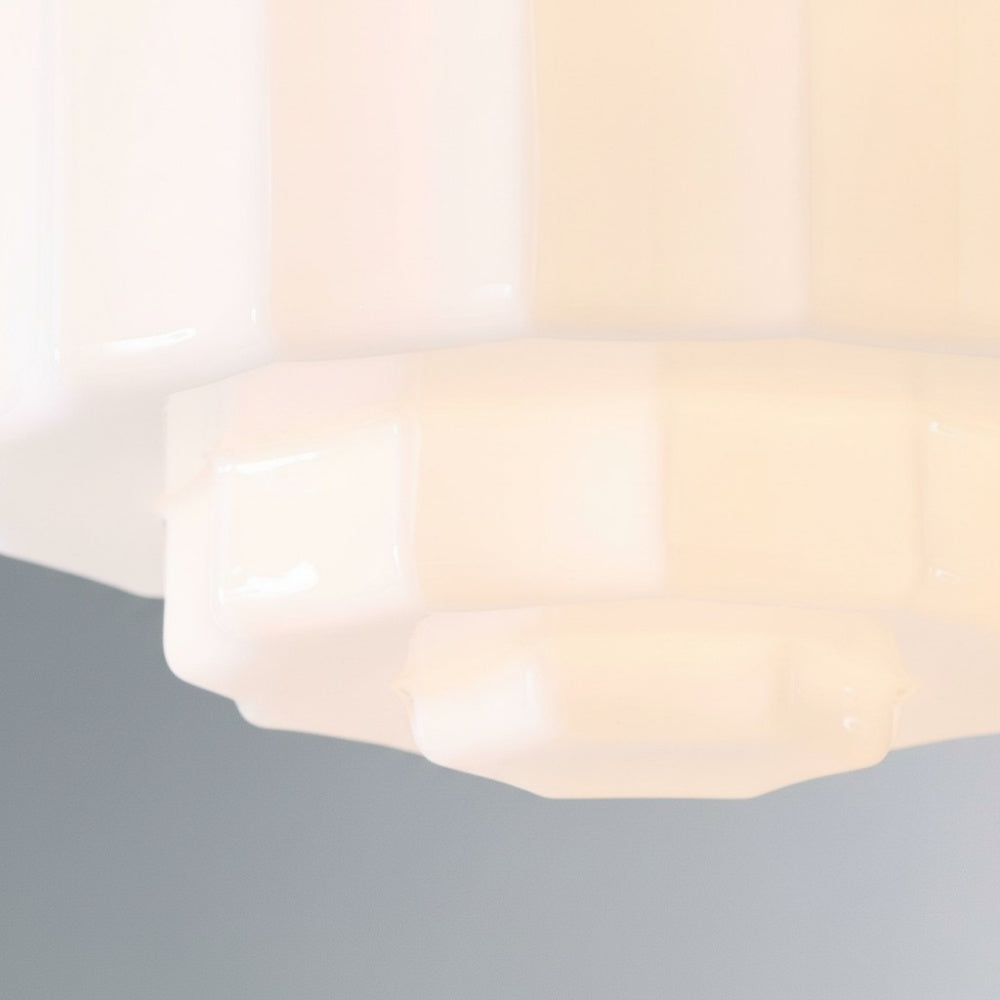 Vexrona Tiered Glass Shade Flush Mount – Contemporary Lighting for Bedrooms and Hallways