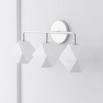 Load image into Gallery viewer, Talvior Geometric Modern Bathroom Sconce - Faceted Shade Light in Luxe Finishes
