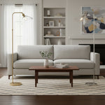 Afbeelding laden in galerijweergave, Clarione Art Deco vloerlamp met heldere glazen kap en metalen voet