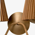 Load image into Gallery viewer, Zhoove  Bamboo Wall Lamp - Pleated Natural Shade Design for Living Room or Bedroom