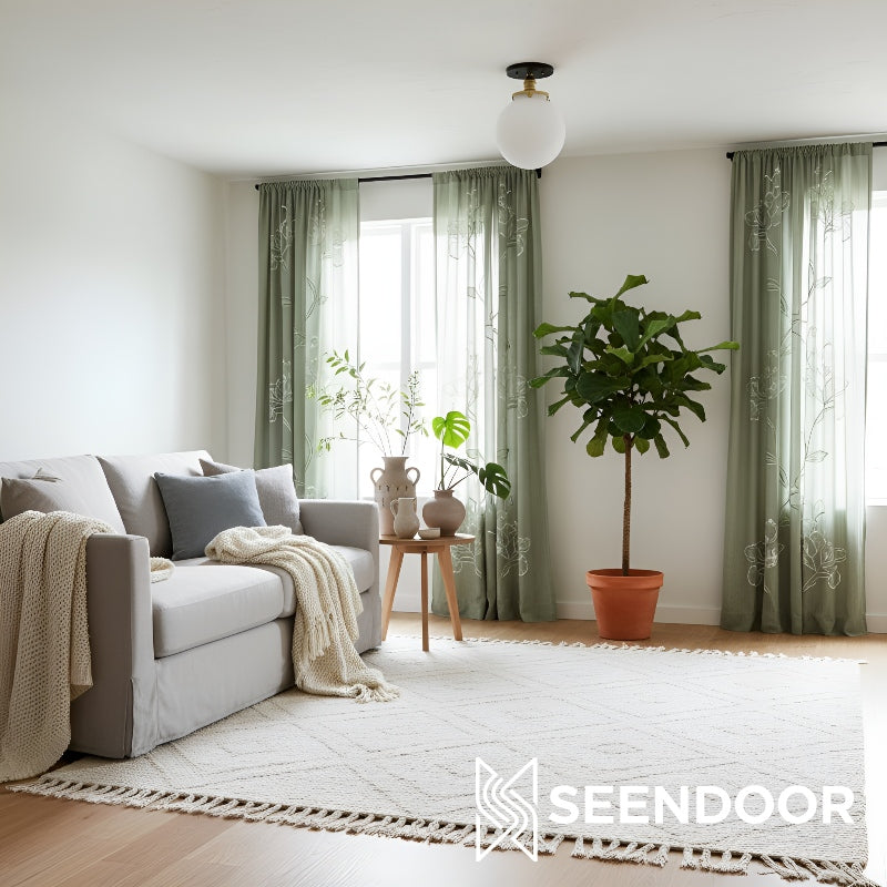 Glorica White Opal Sphere Modern Semi-Flush Light for Bedroom & Entryway