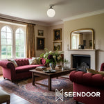 Load image into Gallery viewer, Glorica White Opal Sphere Modern Semi-Flush Light for Bedroom &amp; Entryway
