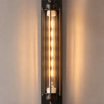 Afbeelding laden in galerijweergave, Industrial tube wall sconce vertical wall detail