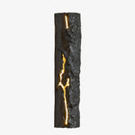Załaduj obraz do przeglądarki galerii, sku charcoal black resin crack wall light