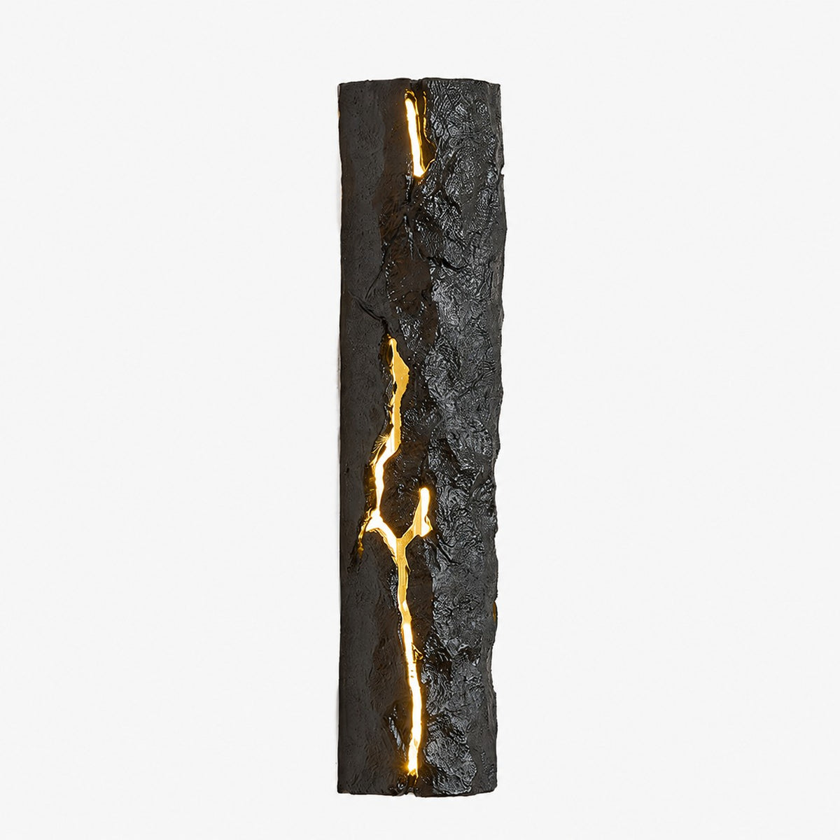 sku charcoal black resin crack wall light