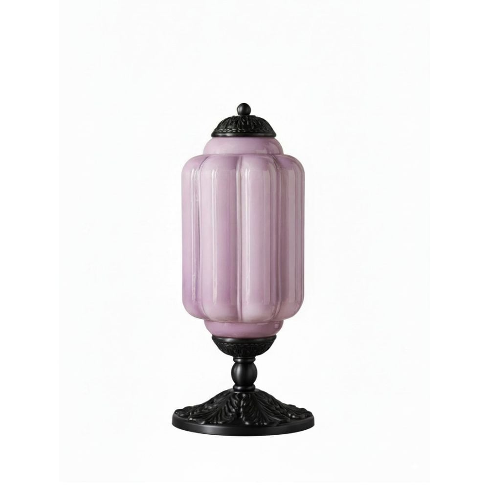 Retro Eloise Milk Glass Table Lamp for Bedroom Decor