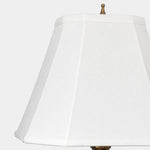 Load image into Gallery viewer, Vintage Black Wood Table Lamp with White Fabric Shade
