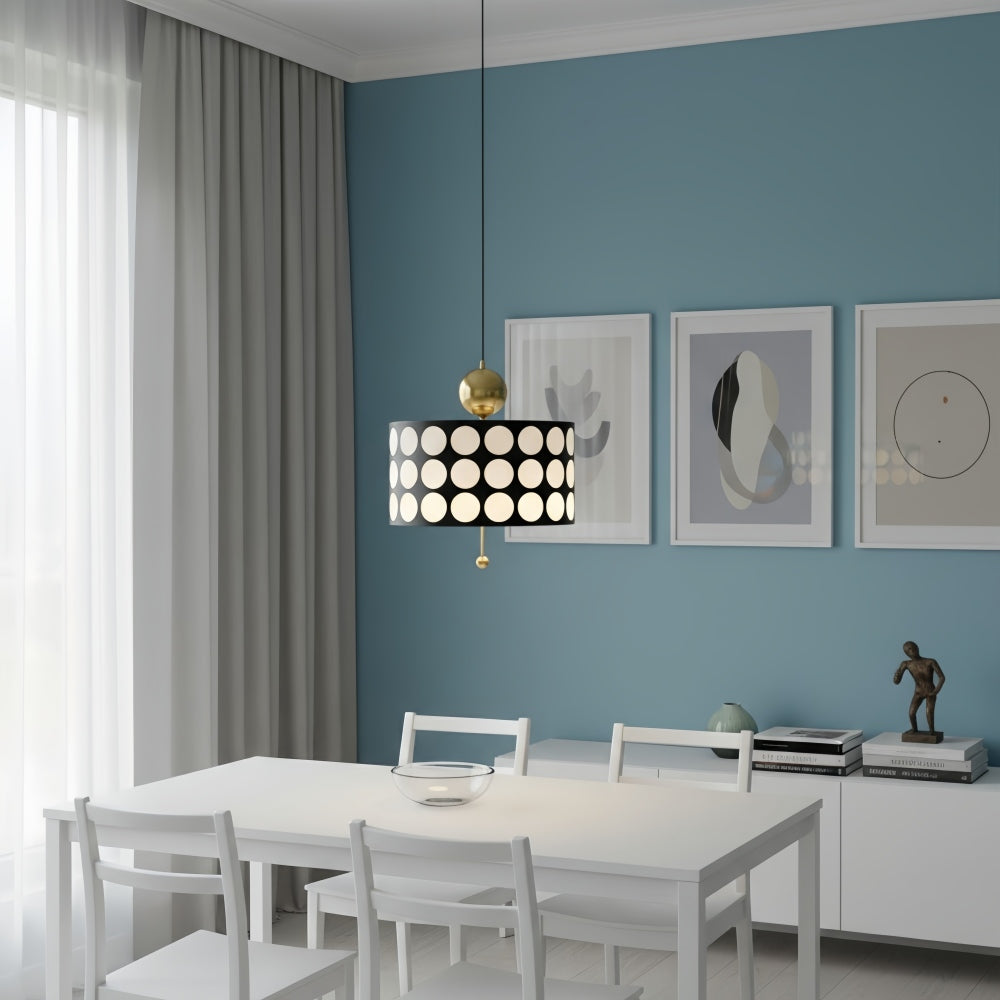 Dotrelia Suspension Géométrique en Treillis - Abat-jour en Cuir Moderne pour Salle à Manger