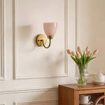 Load image into Gallery viewer, Mild Velin Wall Lamp – Brass and Frosted Glass Wall Sconce for Bedroom and Living Room