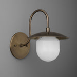 Load image into Gallery viewer, Curva Frosted Glass Globe Wall Sconce for Hallway &amp; Entryway
