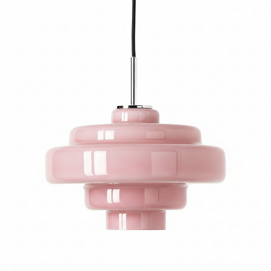 Suspension en verre Koloro Millie - Lampe suspendue au design rétro pour salon ou salle à manger